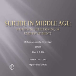 Suicide In Middle Age