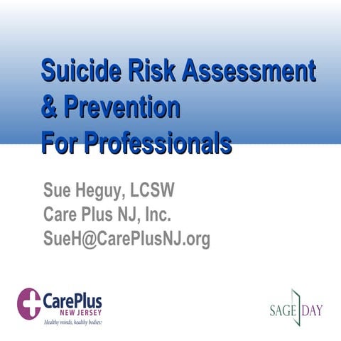 Suicide risk assessment webinar slides