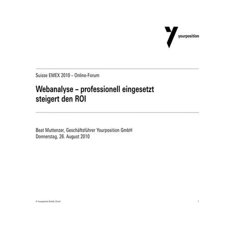 Webanalyse – professionell eingesetzt steigert den ROI