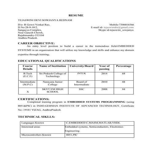 Suitable resume | PDF
