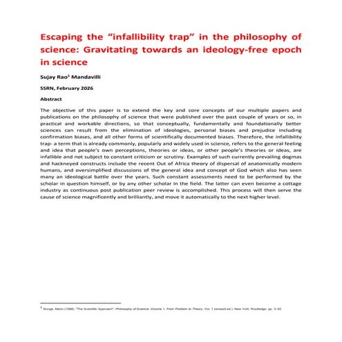 Sujay Rao Mandavilli Escaping the Infallibility Trap: Towards Ideology ...