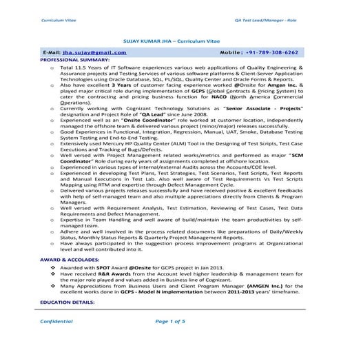 Sujay kumar jha   curriculum vitae