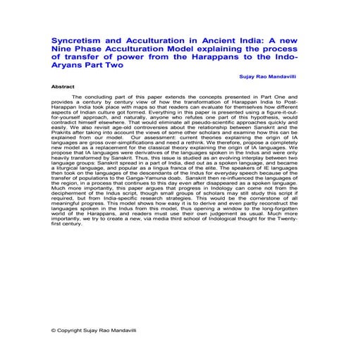 SUJAY NPAP Part Two.pdf Sujay Rao Mandavilli Aryan problem part two | PDF