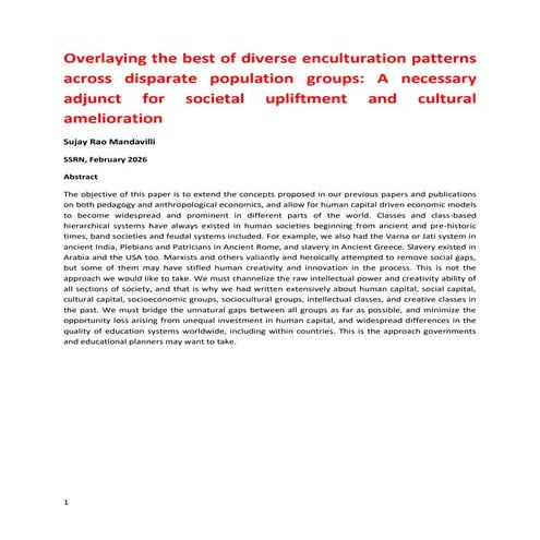 Overlaying Diverse Enculturation Patterns for Societal and Cultural ...