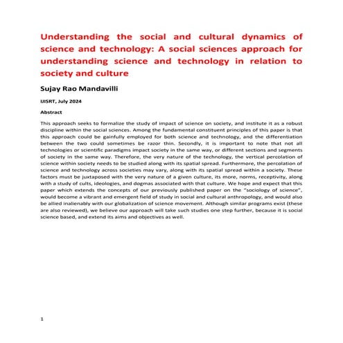 Sujay Science, technology. and Social and Cultural dynamics.pdf