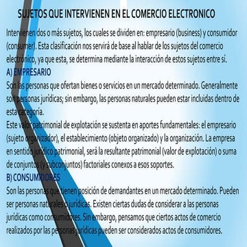 Sujetos y tipologias de comercio electronico
