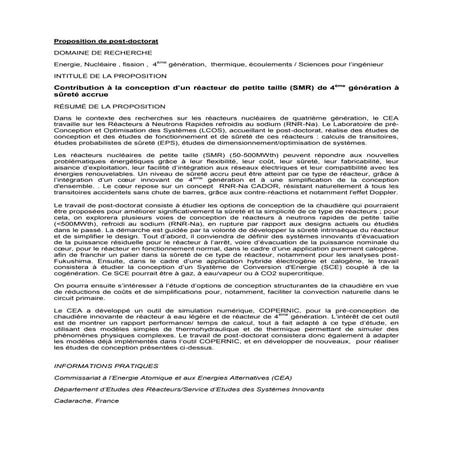 Contribution à la conception d’un réacteur de petite taille (SMR) de 4ème génération à sûreté accrue