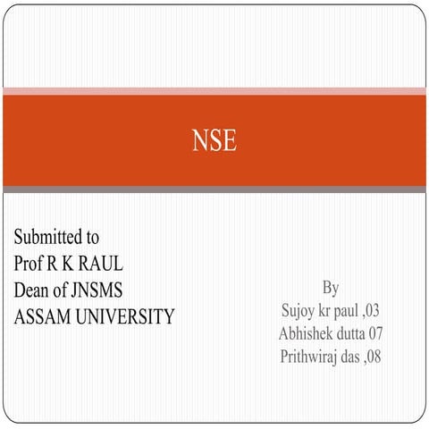 NATIONAL STOCK EXCHANGE