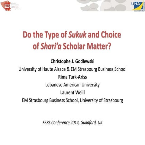 Do the type of Sukuk and choice of Shari'a Scholar matter?