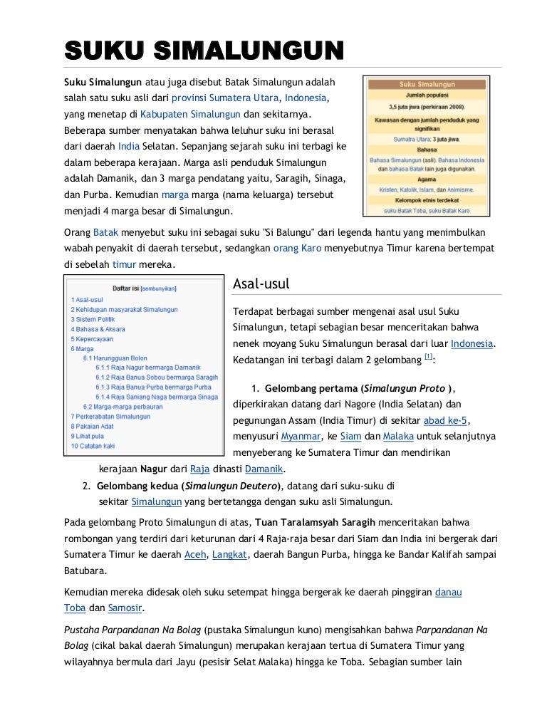 Suku Simalungun Simalungun Tribe