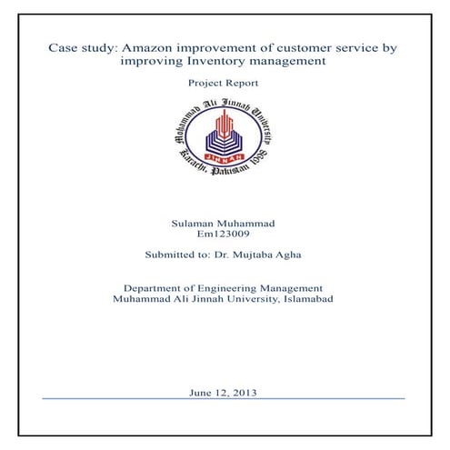 Case study: Amazon improvement of customer service