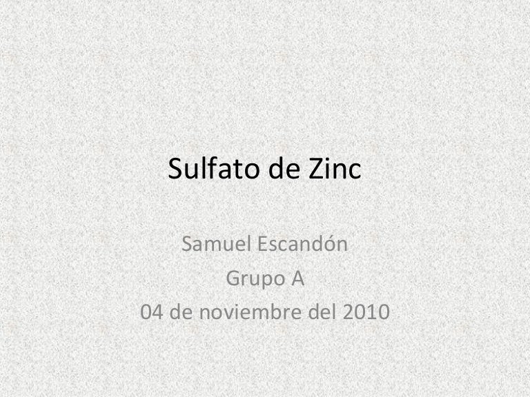 Sulfato de zinc