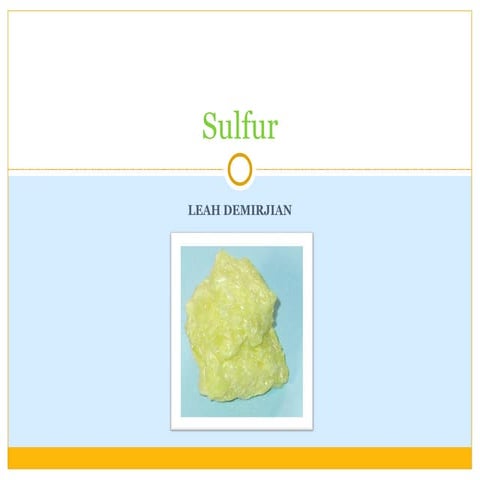 Sulfur