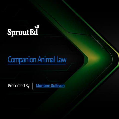Companion Animal Law | Sprout Education CLE