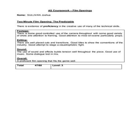Sullivan joshua+  as cw production feedback sheet