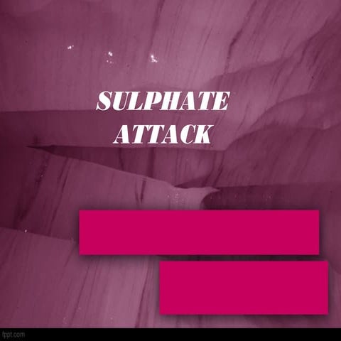 Sulphate attack