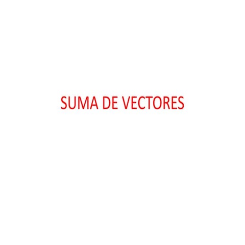 Suma de vectores