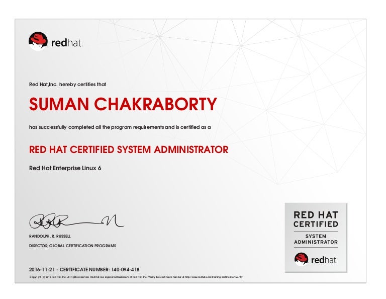 Red Hat Certified System Administrator (RHCSA)
