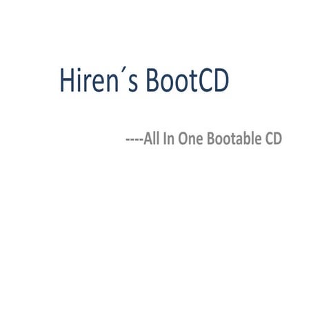 Hirens Boot CD 15.2 ppt