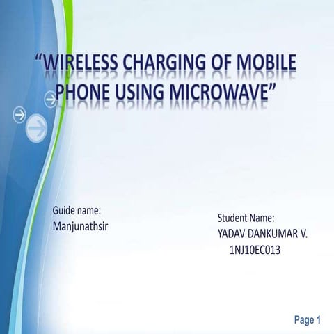 Wireless mobile charging using microwave