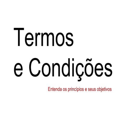 Termos e condições de investimento
