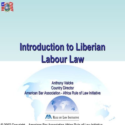 Sumary Of Liberian Labour Law