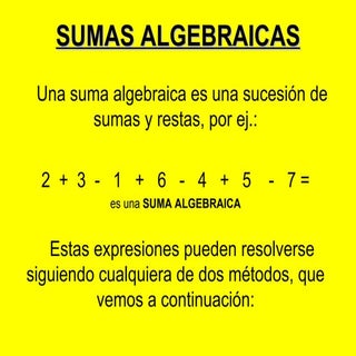 Sumas algebraicas