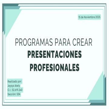 Programas para Crear Presentaciones Profesionales