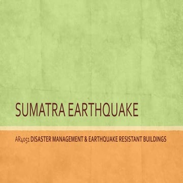Sumatra earthquake - Tsunami