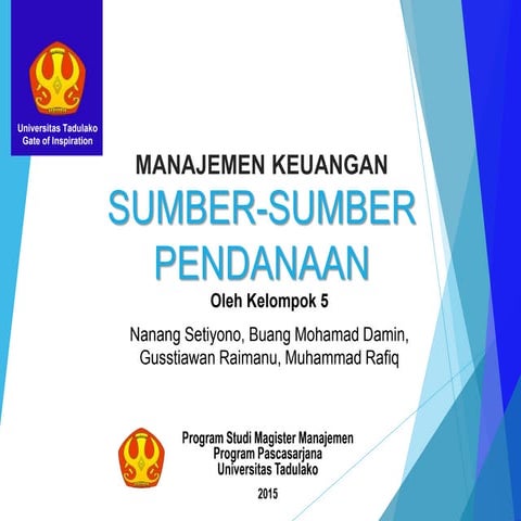 Sumber Sumber Pendanaan