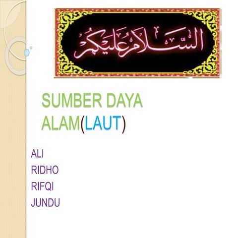 Sumber daya alam(laut) 