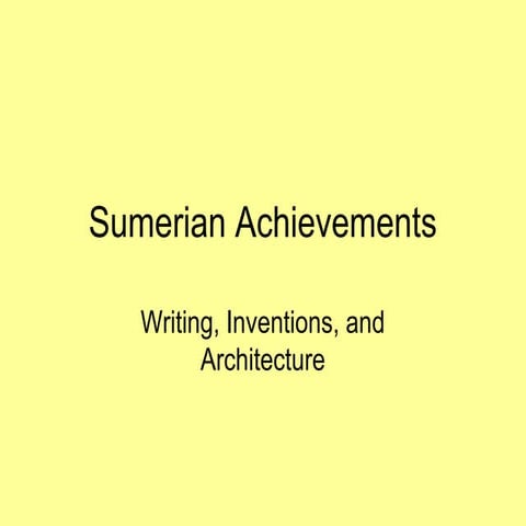 Sumerian achievements