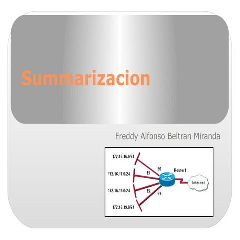 Summarizacion presentacion freddy beltran