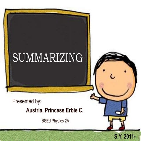 Summarizing - English
