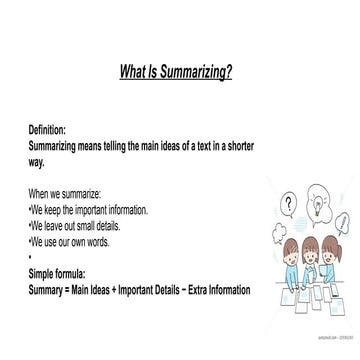 Effective Summarizing Techniques: Main Ideas and Key Details Explained ...