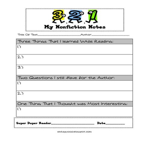 Summarizing nonfiction (1) | PDF