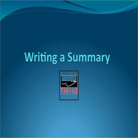 Summary ppt | PPT