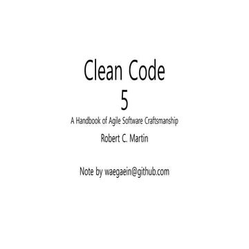 Clean Code - 5 | PPT