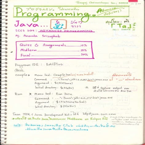 Summary Java Programming ไทย | PDF
