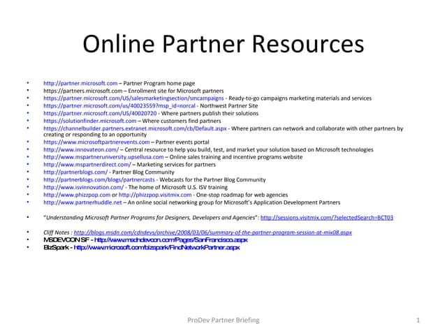 Summary Of Resources