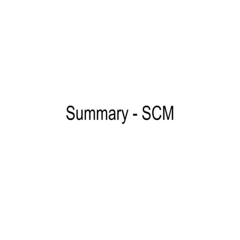 Summary   scm
