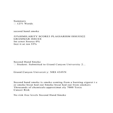 Summary 1271 Wordssecond hand smoke55SIMILARITY.docx