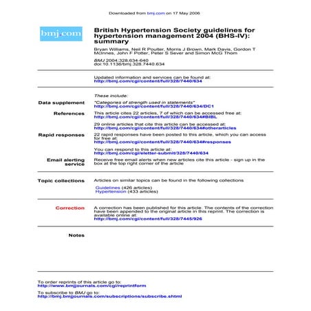 Summary guidelines 2004