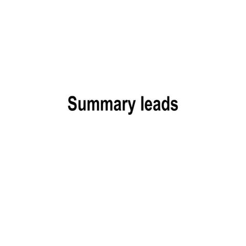 Summary Leads