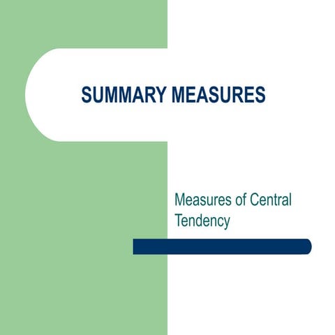 Summary measures