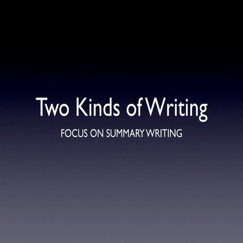 Summary Writing (created by Rudy Alfonso)