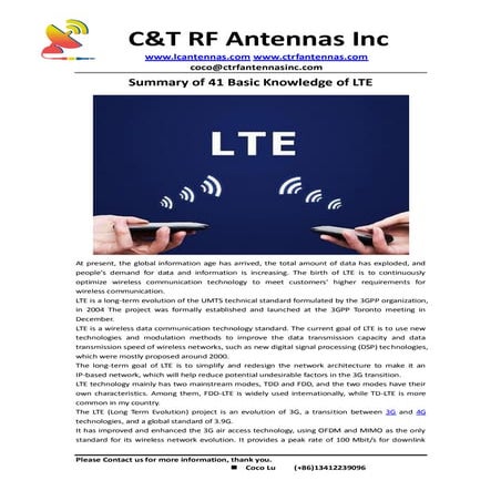 Summary of 41 basic knowledge of LTE