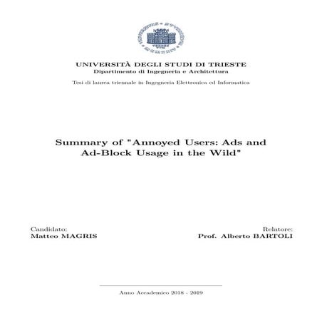 Summary of "Annoyed Users: Ads and Ad-Block Usage in the Wild"
