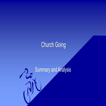 Summary of Church Going