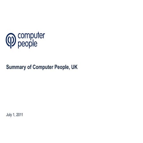 Summary Of Computer People Apr 2010